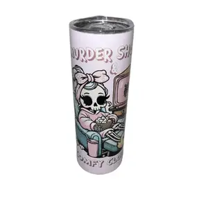 Murder Shows and Comfy Clothes 20oz skinny tumbler