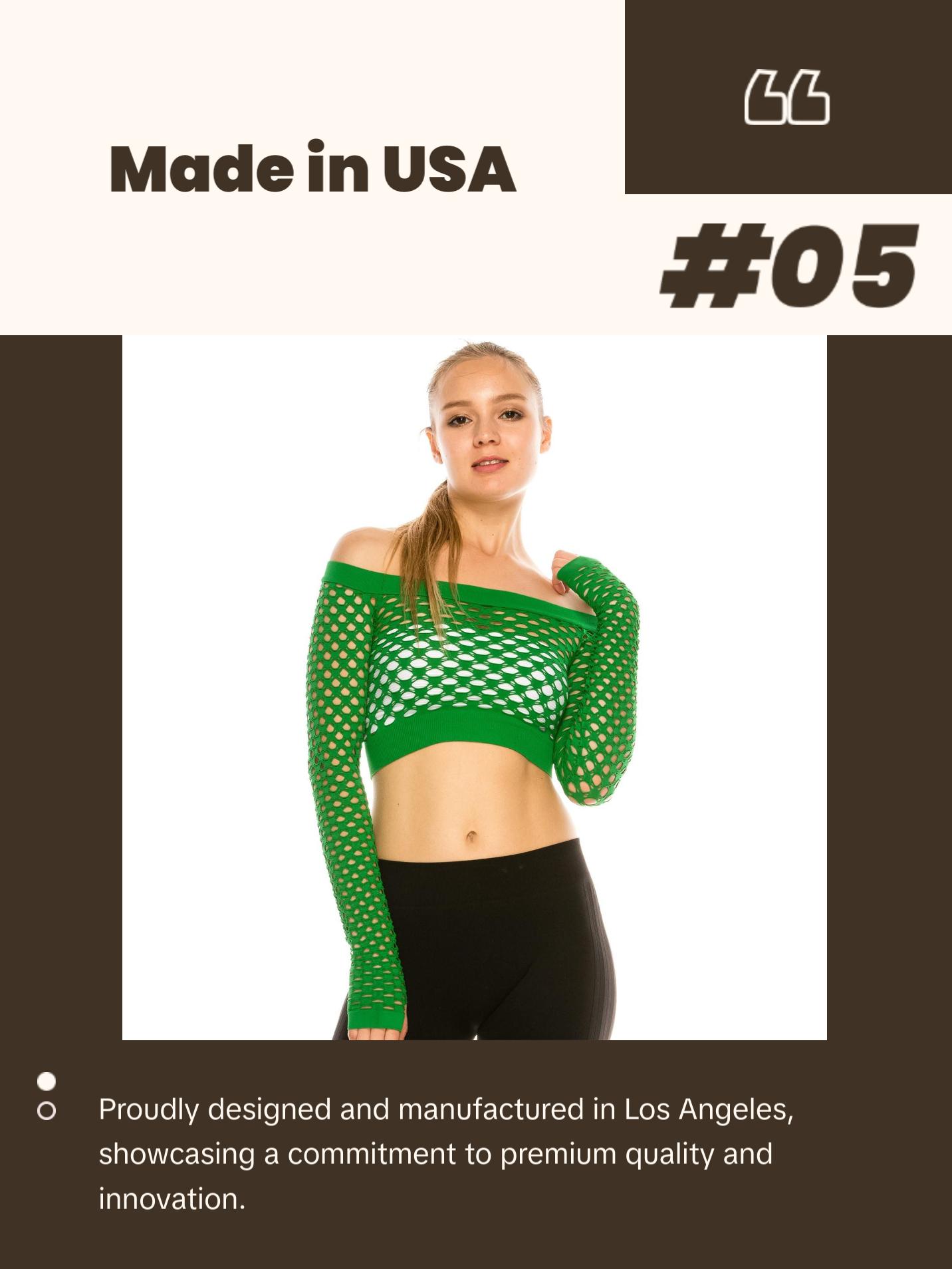 KURVE BUTTER SOFT SEAMLESS CROP FISHNET TOP