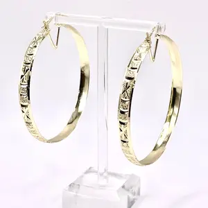 Earrings large Hoops yellow Gold Filled Oro Laminado argollas