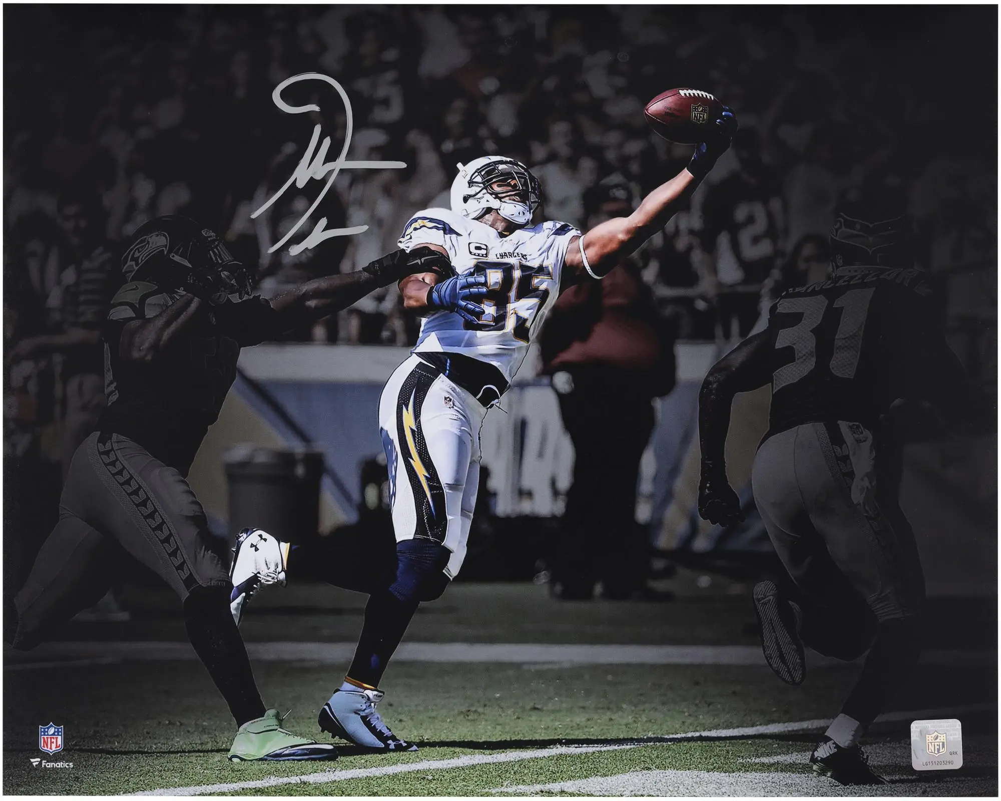 Antonio Gates San Diego Chargers Autographed "16 x 20" One Handed Catch Spotlight Photograph - Fanatics Authentic Certified