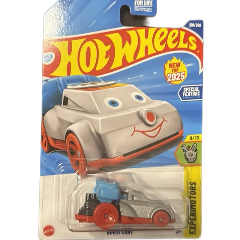 Hot Wheels QUICK CHAT PHONE CAR SILVER 2025 Special Feature Experimotors 216/250 Model Sleek Silver Design Interactive Quick Chat Phone Feature