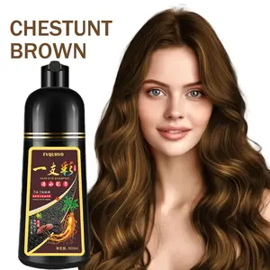 Chestnut Brown Hair Dye Shampoo 3-in-1 for Women & Men, Instant Hair Color for Gray Coverage, Natural Ingredients for Sensitive Skin, Long-Lasting & Easy at-Home Use, 16.9 fl oz Gift Idea Haircare