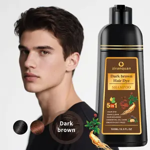 Semi-Permanent Dark Brown Dye Shampoo | 9 Herbal Infusions | Shiny Even Color | Instant Application | 16.9fl oz
