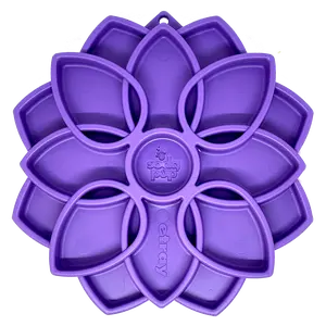 Sodapup Mandala Design eTray Enrichment Shallow Slow Feeder Dog Bowl 8” Wide X 8” Tall for Healthy Eating & Digestion