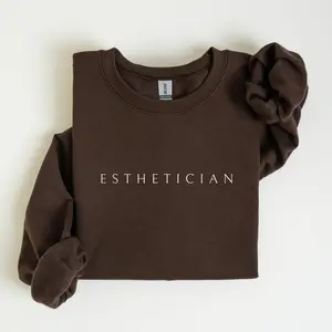 Women's Esthetician Short Sleeved T-SHIRT / Sweatshirt , New Cosmetologist short sleeved tshirt, Beautician , Esthetician Gift Cotton Fabric Drawstring