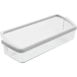 HECASA W10321304 WPW10321304 AP6019471 1 PC Refrigerator Door Shelf Compatible with Whirlpool Refrigerator 2171046 2171047 2179574 PS11752778 Replacement only PC Plastic Clear Door Bin Shelf -1 PC