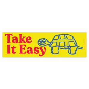 Take It Easy Bumper Magnet, refrigerator, vintage, retro, cute magnet, car magnet, meme, funny sticker