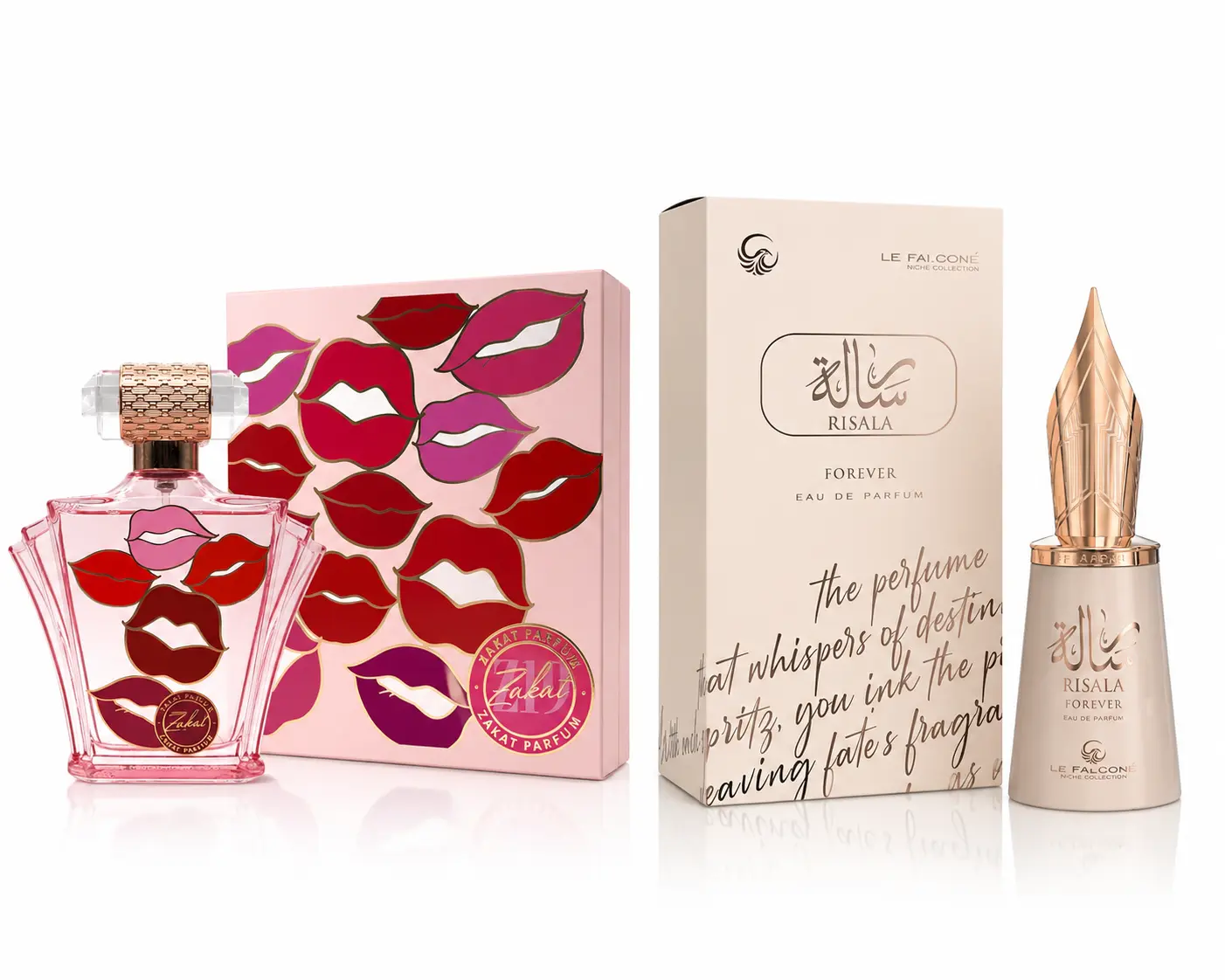 Z19 By Zakat Parfum & Le Falcone Risala Forever Eau De Parfum Set for Women & Men | Floral Fruity & Sweet Gourmand Fragrance Duo with Black Currant, Magnolia, Musk, Caramel, Vanilla & Coconut | 2 x 100 ml / 3.4 fl oz