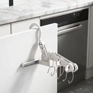 Wall-mounted plastic travel clothes hanger