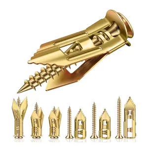 80Pcs Self Drilling Drywall Anchors and Screws Kit, Upgraded 3 Sizes Heavy Duty Wall Anchors, Zinc Plated Steel, No Drill Required, Drywall Grip Anchors