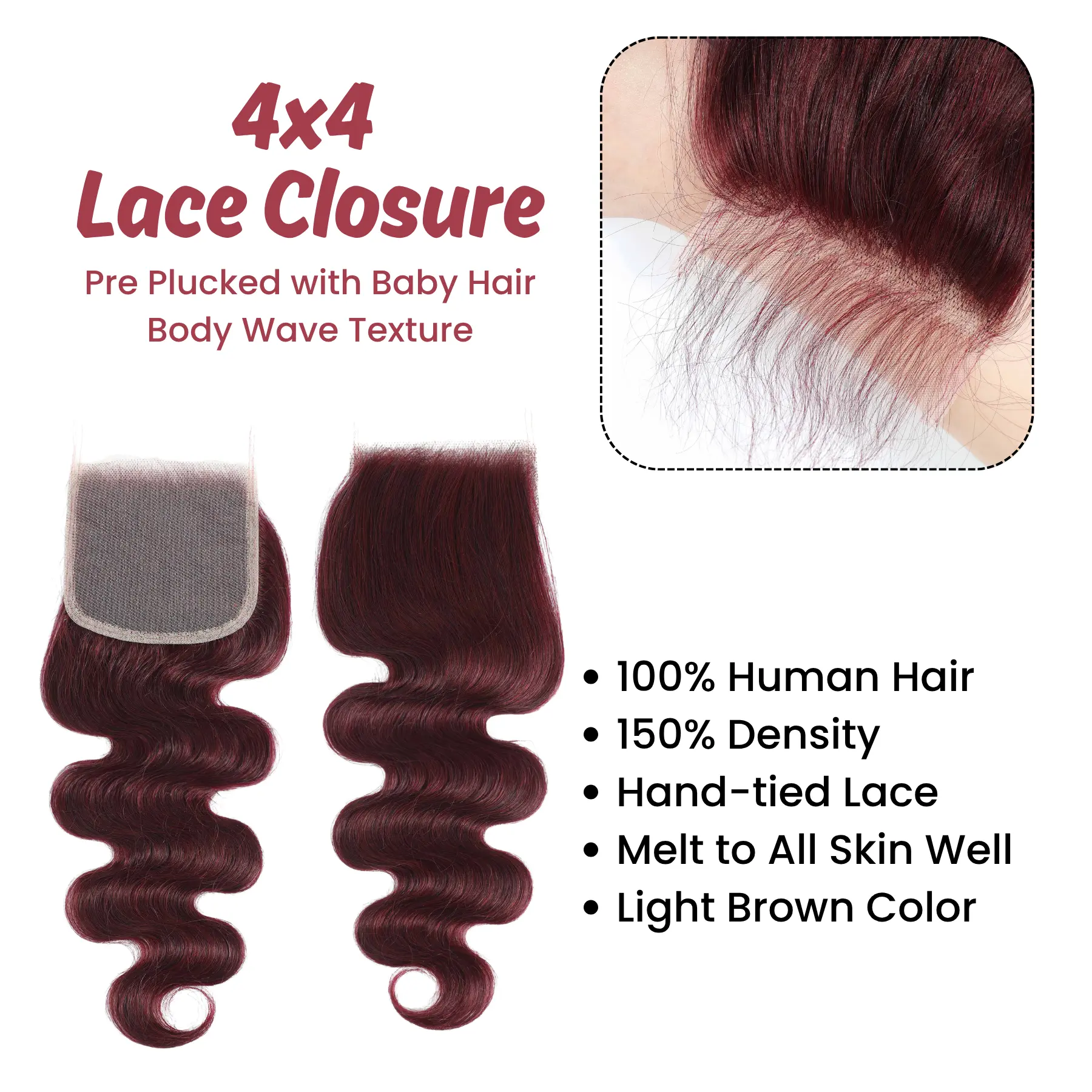 3 bundles of 2tone burgundy hair extensions *NWT* NEW IN】ALHER Double Drawn 15A Dark Burgundy 3 Bundles with  main image 2