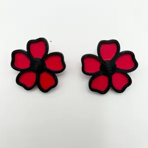 The "Willow" Earrings - 3D Printed - Flower Earrings - Pink Jewel Box