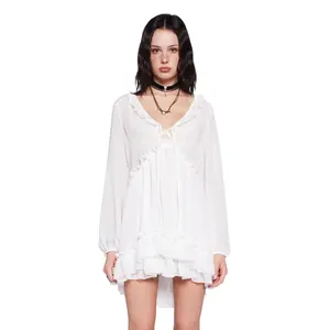 Sunset Chaser Babydoll Dress - Off White