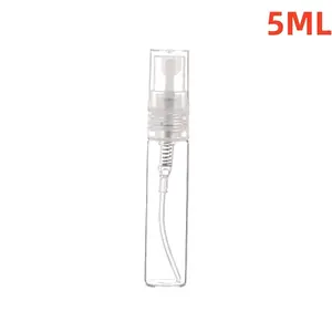 Portable 5ML Mini Refillable Perfume Bottle with Spray Scent Pump Glass Synthetic Metal Travel Atomizer Container for Men Women