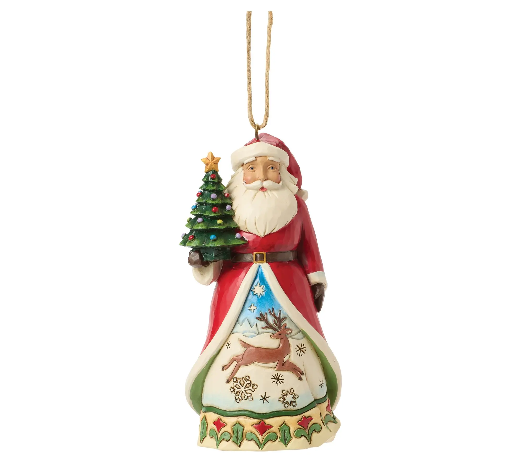 Jim Shore Heartwood Creek Santa Vintage Christmas Orn 4.65in H