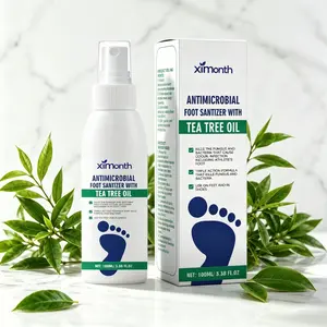 【BUY 1 GET 1】Tea Tree Oil Foot Spray -3.38 fl oz (100ml)  – Antifungal Deodorant for Odor Control & Athlete’s Foot, Moisturizing Care for Dry Cracked Heels, Natural Shoe Freshener Foot sanitizer Spray