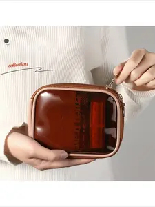Portable Mini Makeup Bag, On-the-Go Touch-Up, Cosmetic Storage Pouch, Small Bag for Travel Inside Purse