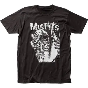 Misfits Pushead Eyeball B&W Mens T Shirt Music Classic Concert Rock Band