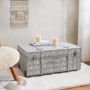 Texture Brand Trunk - Silver Faux Snakeskin