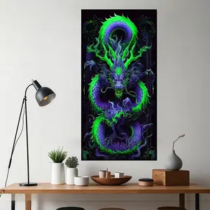 Large Dragon Diamond Painting Kit, Adult Art Craft Set, Frameless DIY 5D Diamond Art, Home Decor, Perfect Gift for Holidays, Wall Art Painting