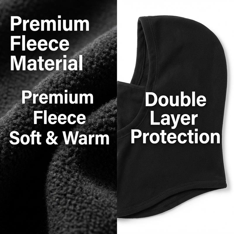 Balaclava Ski Mask for Men & Women - Windproof Fleece Hood Winter Face Mask & Neck Warmer, Thermal One-Piece Pullover Hat for Skiing, Cycling, Motorcycle, Running & Extreme Cold Weather Gear, Soft Breathable Helmet Friendly Head Cover