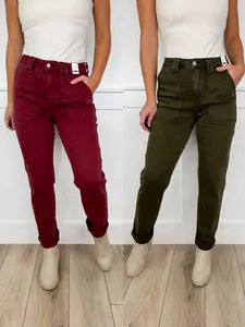 Judy Blue Jane High-Rise Cuffed Weekender Jeans - 2 colors!