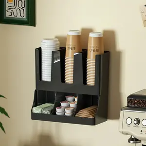 Multi-Functional Paper Cup Holder Storage Box, Cup Grabber, Shelf Organizer, Desktop Storage Rack for Coffee Shops, Tea Houses, Bars
