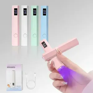 Portable Nail Dryer Lamp, Rechargeable UV LED Nail Light with Timer, Digital Display, Manicure Tool for Home & Salon Use, Fast Nails Dryer