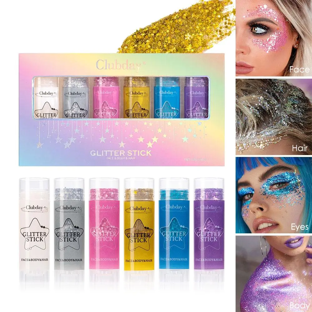 Glitter Gel Set, Sparkly Glitter Cosmetic, Illuminating Glitter Sparkle Gels, Long Lasting Shimmering Lightweight Body Makeup Gel, Body Makeup for Lip, Eye, Nail, Hair, Body and Face, Cosmetic, Glam