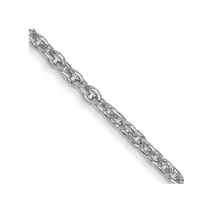 14k White Gold 1.4mm Forzantine Cable Chain