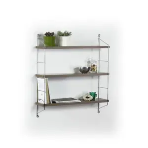 LEROY MORGAN Neelix Floating Wall Decor Wall Mounted Rustic Decorative Hanging 3 Tier Metal Bracket Shelf For Books And Collectibles