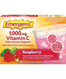 Emergen-C 1000mg Vitamin C Powder, with Antioxidants, B Vitamins and Electrolytes, Immunity Supplements for Immune Support, Caffeine Free Fizzy Drink Mix, Pink Lemonade Flavor - 30 Count
