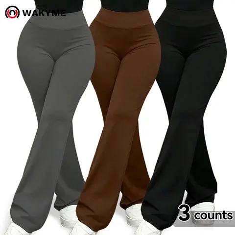 Women's High Waisted Flare Yoga Pants Booty Lift Stretch Slim Fit Casual Versatile Workout Leggings