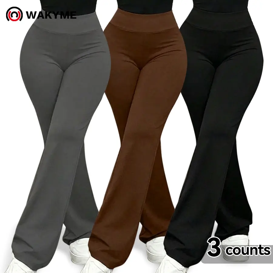 Women's High Waisted Flare Yoga Pants Booty Lift Stretch Slim Fit Casual Versatile Workout Leggings