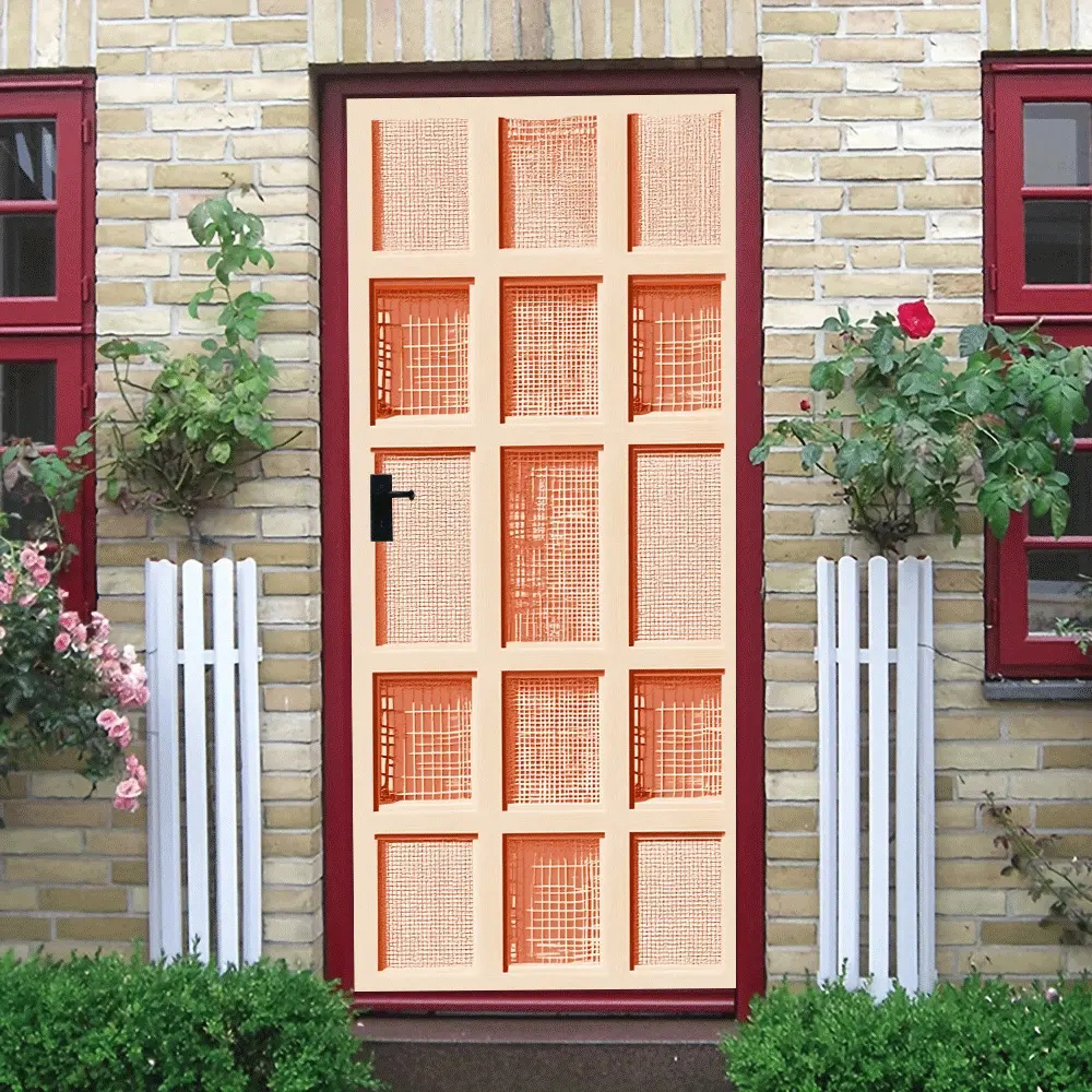 2pcs Vintage Window Pane Wall Stickers Self Adhesive Chinese Style Wooden Texture Fake Window Decals Living Room Bedroom Background Wall Decor Removable Waterproof Wall Decor Stickers Home Decoration DI