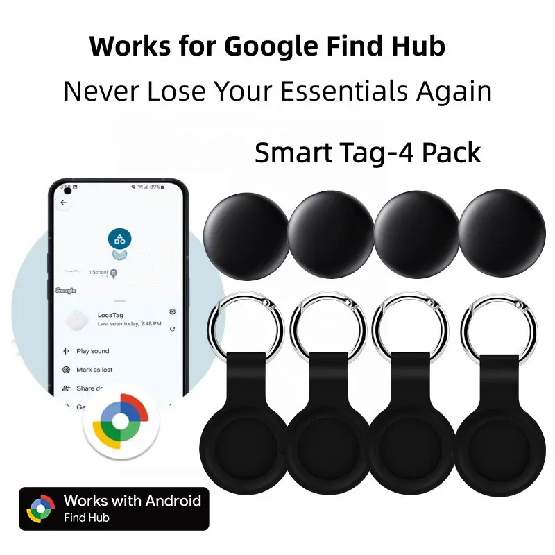 Android Locator Tracker, Smart Tag for Google Find HUB, Anti Lost Wireless, Accurate Anti-Loss Locator, Privacy Protection, Key Luggage Wallet Finder, Keychain Tracker