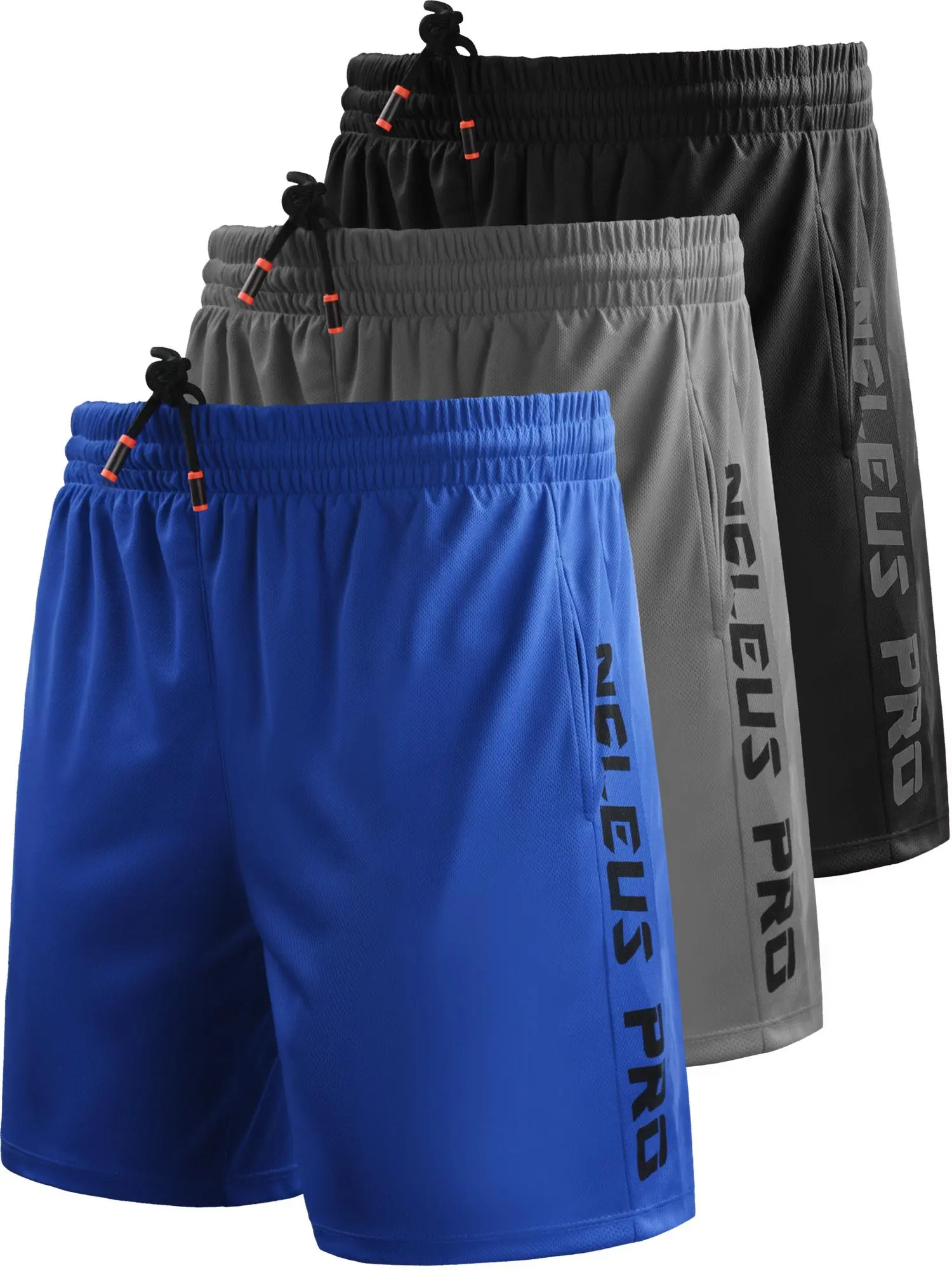 Neleus Men's Lightweight Quick-Dry Mesh Gym Shorts - Athletic Wear with Side Seam Pockets, Elastic Waist, Adjustable Drawcord, Drawstring Fit for Outdoor Workouts & Gym Sessions (Synthetic Fabric, Do Not Dry Clean)