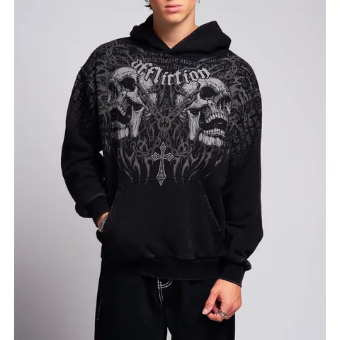 Affliction Men's Pullover Hoodie Decimation