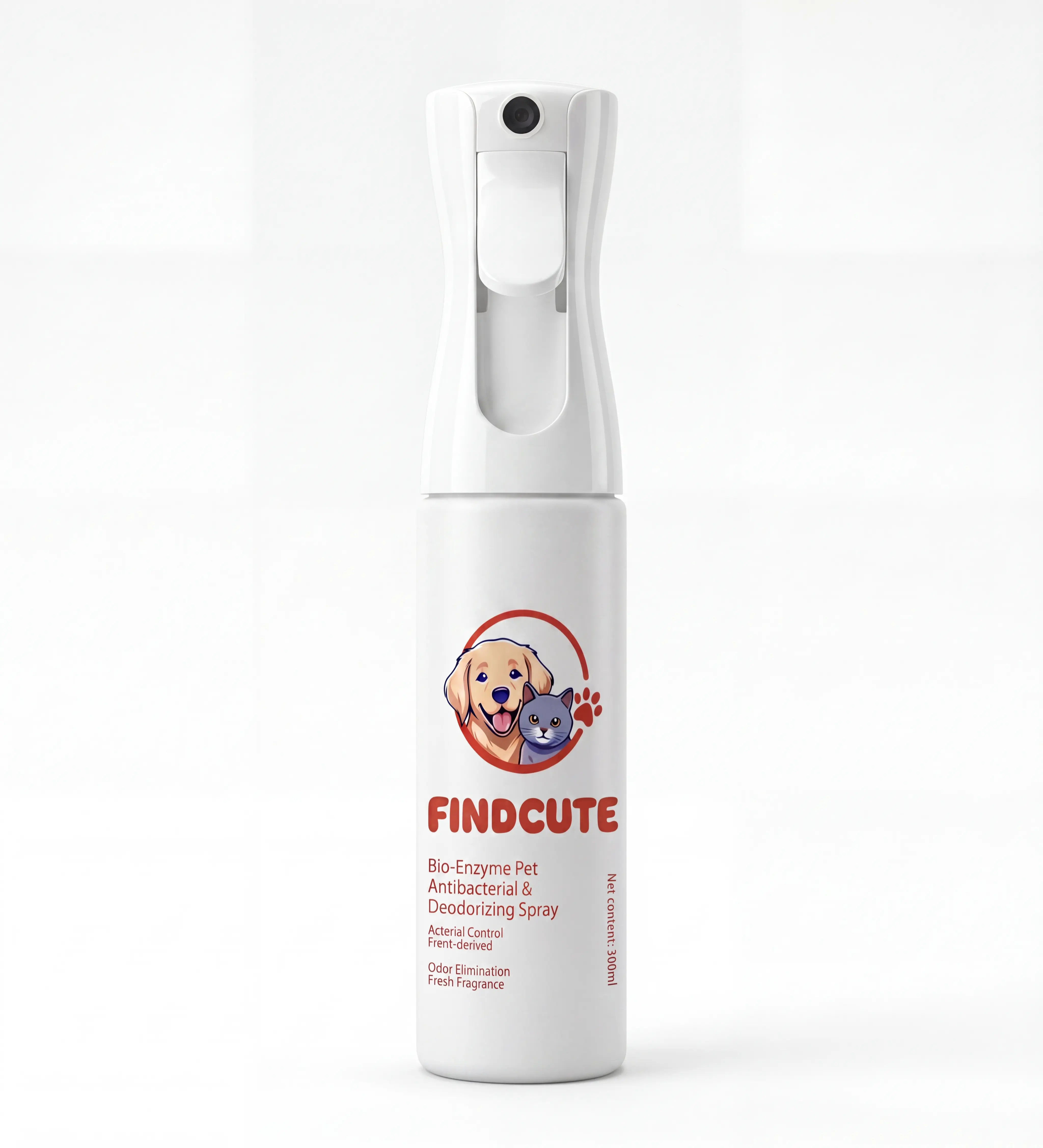 FINDCUTE 10oz Bio-Enzyme Pet Odor Eliminator Spray  – Multi-Purpose Deodorizing Spray for Smoke, Toilet Odor, Pet Odor and Urine Odor, Helps Break Down Pet Urine, Bio-Enzyme Formula, Pet Friendly, Safe if Licked Cleaner