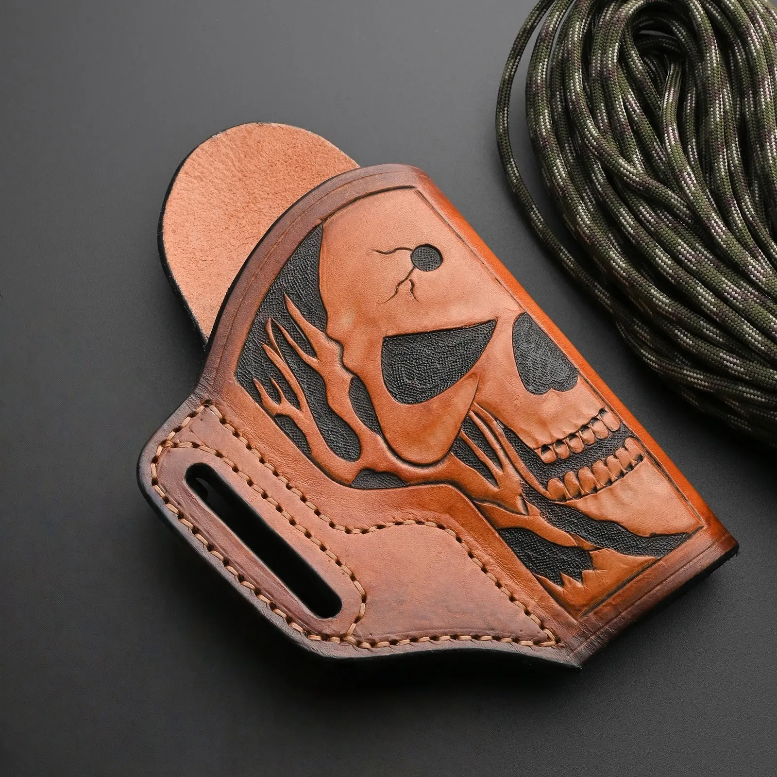1911 model semi enclosed holster, made of high-end leather, comfortable and practical to wear, suitable for multiple scenarios