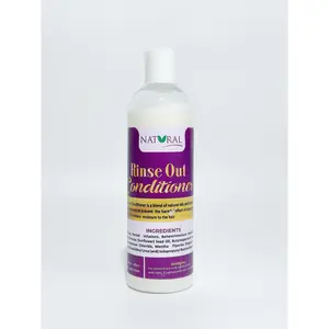 Natural Haircare Rinse Out Conditioner - Sulfate-Free Formula for Natural Shine & Moisture - Detangling & Hydrating Cleanser