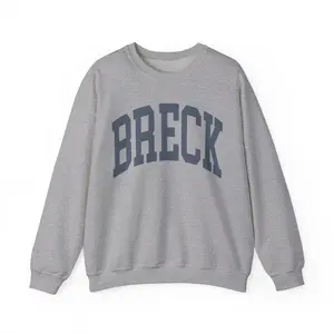 Breck Sweatshirt, Faded Vintage Aesthetic Breckenridge Colorado Crewneck, Trendy Varsity Style Minimalist Unisex Ski Sweatshirt
