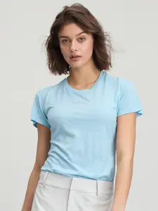 [BLUE ACCENT] Women's 100% Merino Lightweight Tee