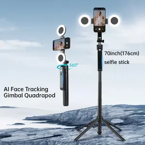 The 2026 Auto-Tracking Phone Tripod Delivers 360 °   Facial Tracking, Includes A Remote And Fill Lights, Adjusts to Any Height with Its Sturdy Base, Works with Phones/cameras/live Streaming, And Makes A Perfect Holiday Gift.