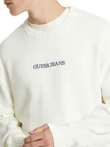 GUESS Jeans Male Embroidered Logo Sweater