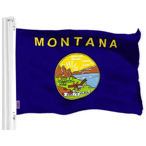 3x5 ft Polyester Montana MT State Flag Banner - Single-Sided Print, Indoor/Outdoor Use, Family & Holiday Party Backdrop