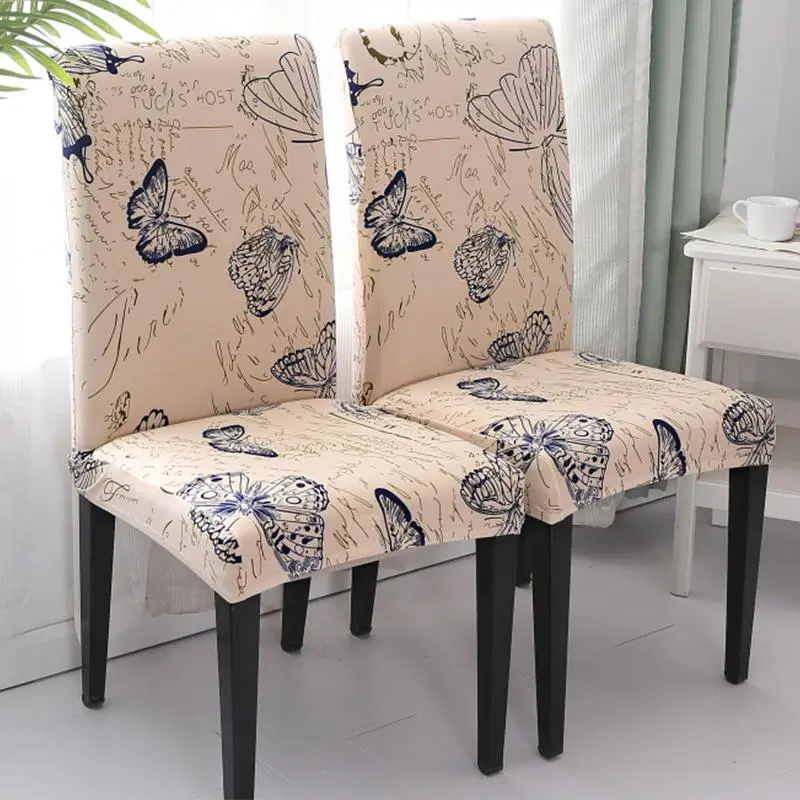 Butterfly Print Chair Cover, 1/2/ Modern Simple Chair Slipcover, Dustproof Washable Chair Protector for Home Dining Room Decor, Chair Covers For Dining Chairs, Dining Chair Slipcovers