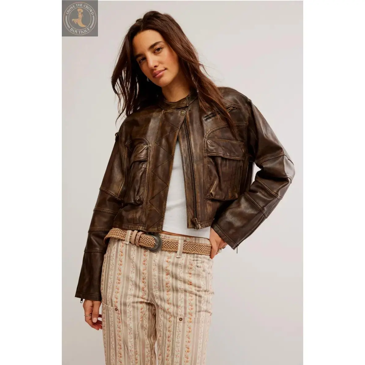 Free People ADRIENNE LEATHER JACKET OB1924362