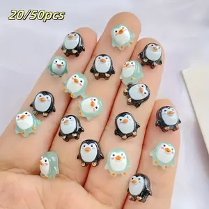 Mini Penguin Decor, 20/50pcs Cute Resin Penguin Design for Scrapbooking, DIY Crafts, Home Decoration & Animals Models, Resin Decorations, Charming Penguins