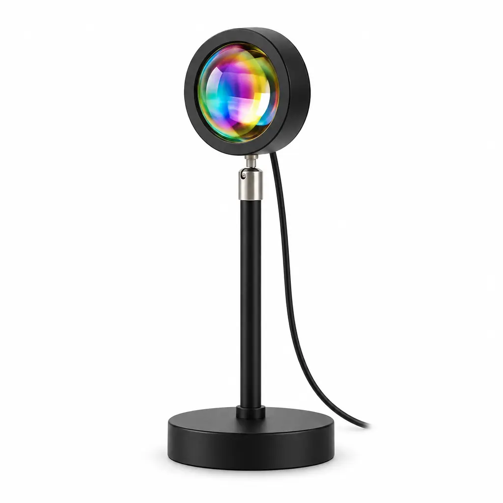 KIMKNO-Sunset Projection Lamp, Decorative Mood Light for Bedroom, Living Room and Photo Backdrops, Black